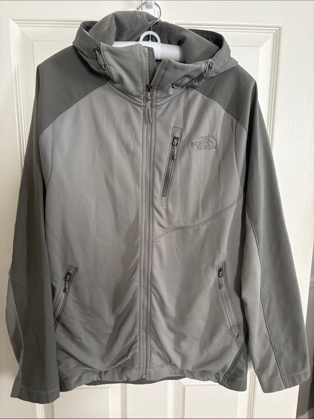 The North Face Men's Two-Tone Gray Hooded Softshell Jacket